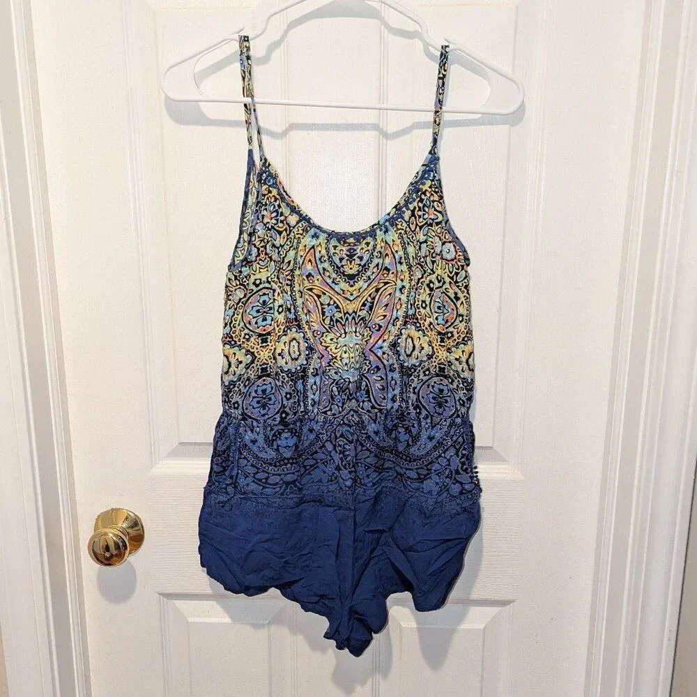 Vintage Victoria's Secret Size Small Multicolor Sleep‎ Romper Boho Cozy Chic